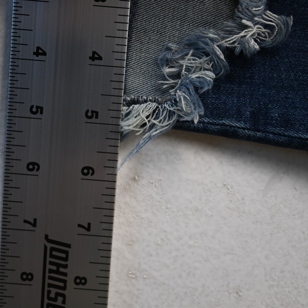 Liverpool Jeans 6 Petite Mid Rise Ankle Skinny Raw Hem Dark Stretch Denim Jeans - Picture 8 of 10